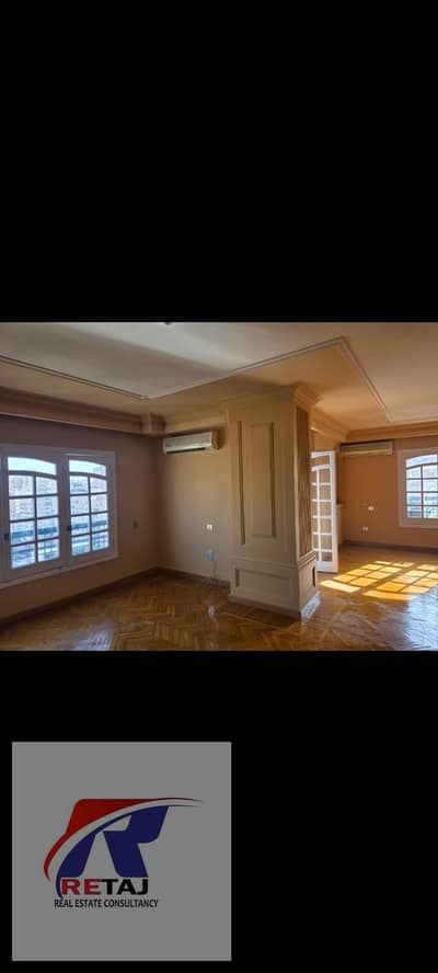 Apartment 210 sq m / Garden View for sale in the most prestigious street in the Golden Square, branching off Hassan El Maamoun and El Ward Garden.