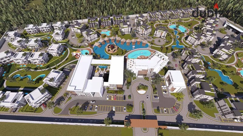 شقة 89 متر غرفتين نوم بتصميم عصري داخل منتجع الموج بالغردقة