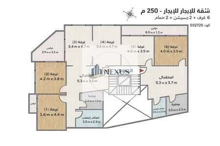 Office headquarters 250m for rent in Roshdy