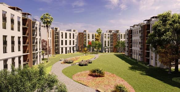 A stunning apartment for sale 90m in the Eco West Compound in 6th of October City with a down payment of 500 thousand and installments over 8 years next to the O West Compound and Mall of Egypt, and delivery within just 10 months