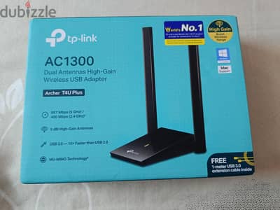 TP-Link Archer T4U Plus AC1300 Dual Band (2.4GHz & 5GHz) بحالة الزيرو