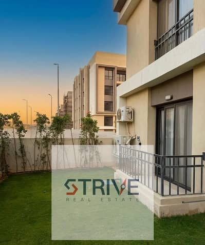 A fully finished, ready-to-move-in apartment with garden with 25% down payment and installment over 6 years fully finished with ACs and kitchen