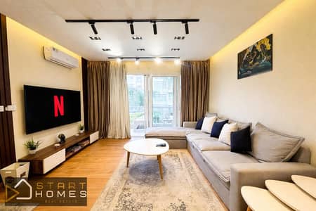 A distinctive 85-square-meter, two-bedroom apartment for furnished rent in Madinaty (B12); conveniently located near amenities and key areas, featurin