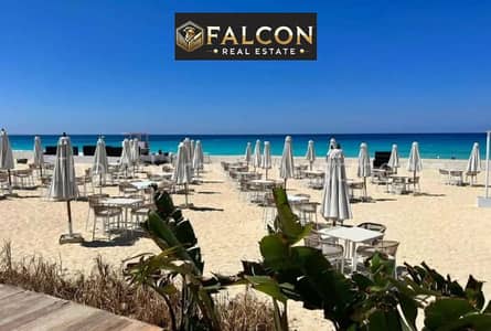 بخصم كبير لسرعة البيع استلم فوري شاليه جاهز بتشطيب VIP دبل فيو لاجون وبحر بأميز لوكيشن في چون رأس الحكمة  مع سوديك - June SODIC