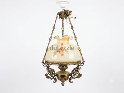 Vintage Hand-Painted Floral Chandelier (Victorian Style)