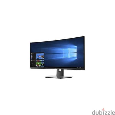 Dell u3417w  34 بوصة curved ultrawide + display port + power cable
