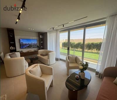 Super-lux finished apartment available for immediate handover with an attractive view, located in the Marvel Al Marasem compound—a prime location in N