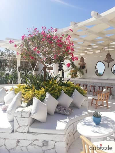 Fully Finished chalet with AC's & Kitchen with prime view  1st row lagoon   in Azha Ras El Hekma
