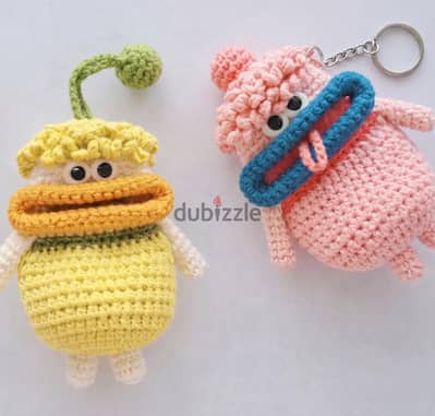 ميدالية وحافظة مفاتيح كروشيه كيوت هاند ميد | Handmade Crochet Keychain