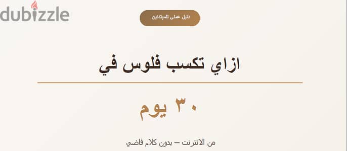 دليل عملي للمبتدئين: ازاي تكسب أول فلوس من الانترنت خلال 30 يوم PDF