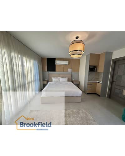 ستوديو للايجار مفروش فى كمبوند ايستاون سوديك دايركت عالتسعين بجوار ميفيدا Furnished Studio for Rent in Eastown Sodic Directly on 90 Street