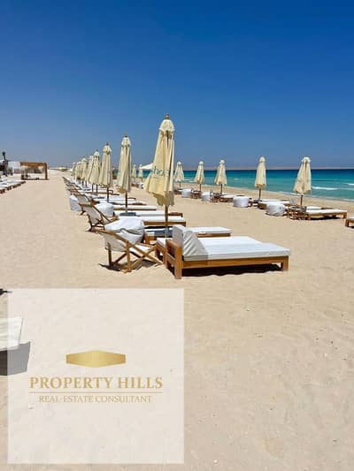 ارخص سعر شاليه 3 غرف للبيع في (hyde park) الساحل الشمالي متشطب و دايركت لاجون بمقدم 5%