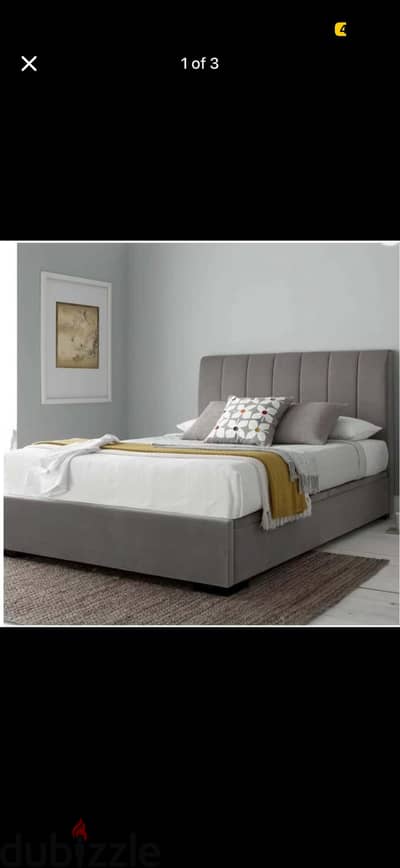 Bed Size 120x200cm Grey