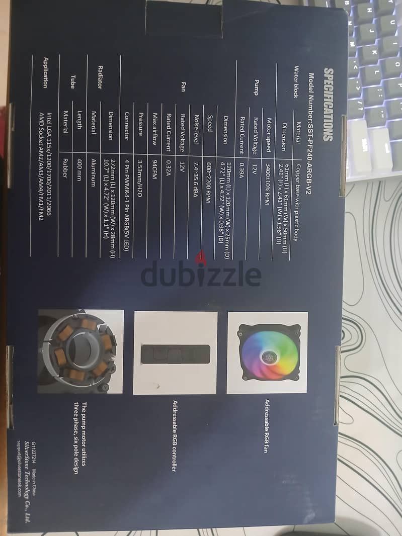 liquid cooler silver stone pf240 2