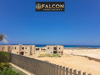 300m From Sea First Row Lagoon  Chalet 130m Luxury Finishing For Sale In June Sodic North Coast Ras ElHikma Next To Direction White - Cali Coast