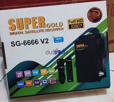 ريسيفر ديجتال ماركة سوبر  full hd شامل واي فاي بالكرتونة