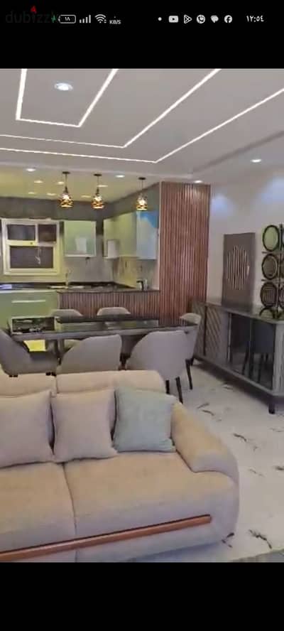 Furnished apartment for rent in One Katameya Compound, hotel-style furnishings, first occupancy