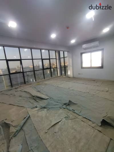 150 sqm administrative office for rent on North 90th Street, New Cairo (First Settlement); finished and equipped with air conditioning.