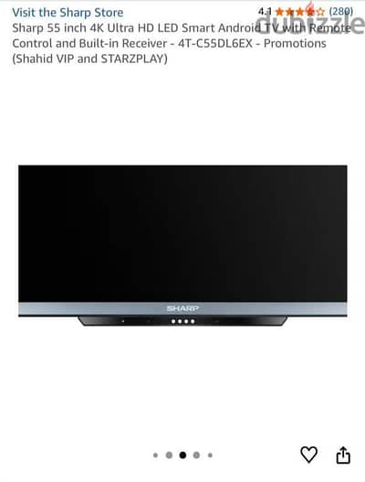 Sharp 55 inch 4K Ultra HD LED Smart Android TV with Remote