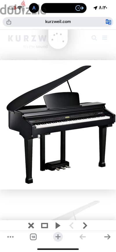 Baby grand piano