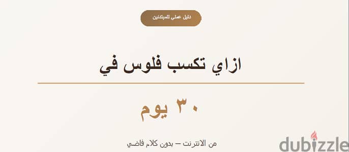 دليل عملي للمبتدئين: ازاي تكسب أول فلوس من الانترنت خلال 30 يوم PDF