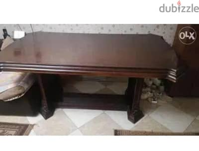 سفره سته كراسي ونيش وترابيزه للبيع بحاله جيده