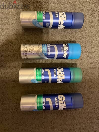 4 Gillette shave gel( sensitive)