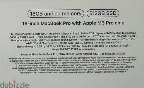 Macbook Pro 16” 512 gb (m3 pro) space gray (Brand New & Sealed)