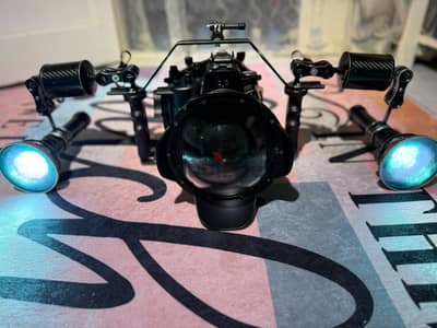 كاميرا تصوير تحت الماء Canon EOS R مع هاوسنج SeaFrogs ودوم 6 بوصة