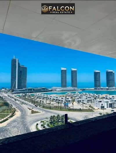 قبل السيزون بسعر مغري دابل فيو ع البحر و الابراج شقه متشطبه فى مزارين العلمين الجديده خطوات من ابراج العلمين بالقرب من مارينا و مراسي Mazarine Alamein