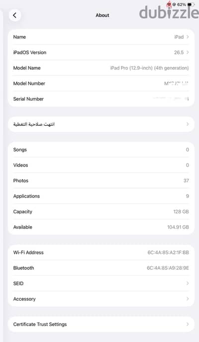 iPad Pro 4th generation 128g