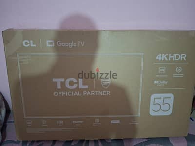 شاشه tcl  تي سي ال ٥٥ بوصه جديده بالكرتونه بضمان العريي