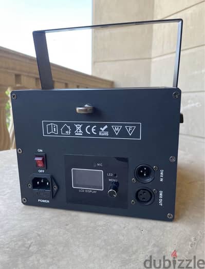 Skylight laser beam projector