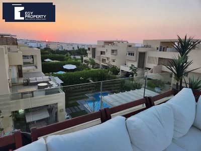 Chalet For Sale Fully Furnished Super Lux Ready To Move In Marassi - North Coast