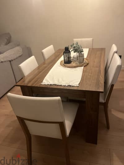 ترابيزه سفره +٦ كراسي مودرن خشب Room For Sale