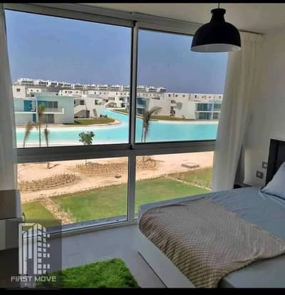 شالية 3 غرف تشطيب كامل في احسن شواطئ الساحل الشمالي في قرية فوكا باي Fouka Bay