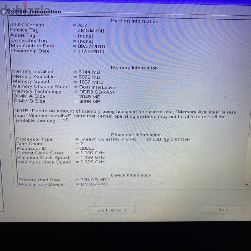 لاب توب DELL 3