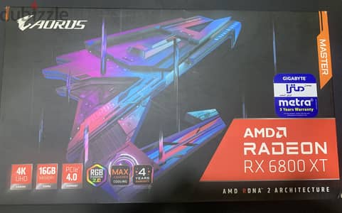Aours Master RX 6800 Xt 16 giga 4k الكارت كسر زيرو