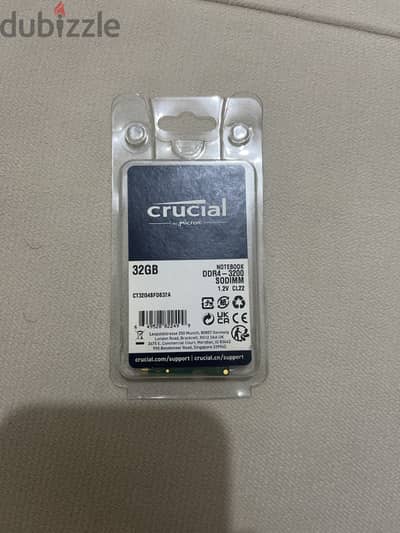 ram crucial 32gb ddr4-3200 SODIMM for laptop