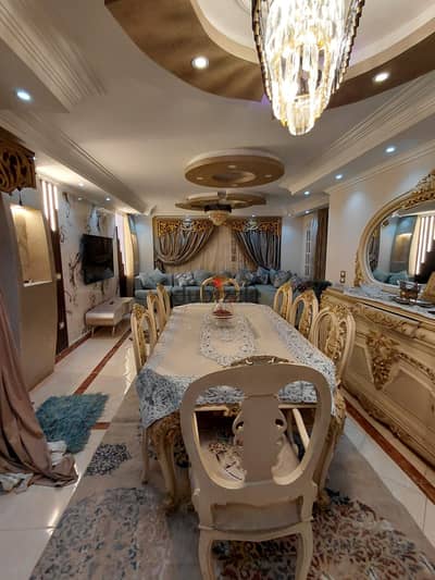 Furnished apartment for rent in Al Narges neighborhood, Fifth Settlement (opposite Fatima Al Sharbatly Mosque, fully furnished with appliances and air