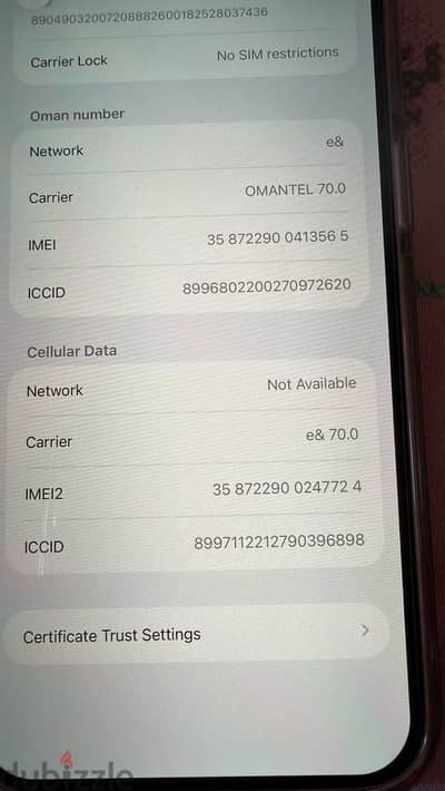 I phone 15 pro Max.    And I phone 17 pro Max, 256 GB orange 100% batt