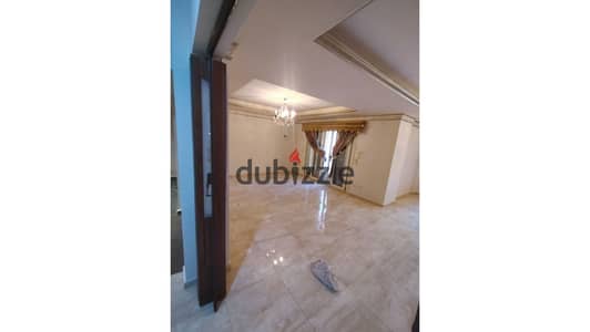 In Al-Rehab for rent, a ground floor apartment with a garden (180 sqm + 60 sqm garden) fully finished with a kitchen.