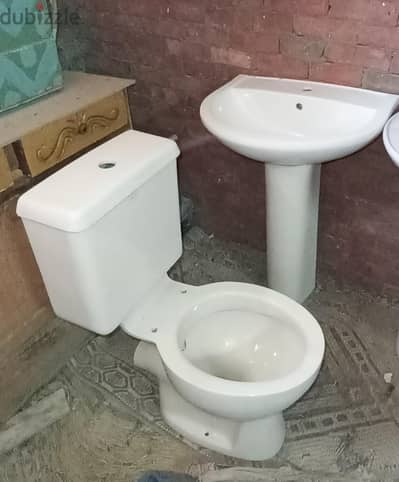 طقم صحى حمام كامل (قاعدة+حوض بركبة+حوض بدون ركبة)