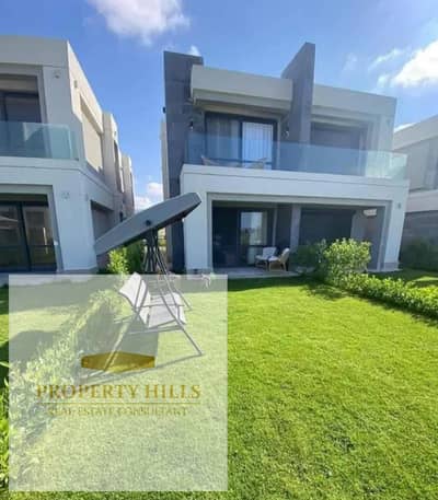 عاين الشاليه واستلم  ready to move متشطب بالكامل،sea view
