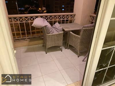 107-square-meter, two-bedroom apartment for sale in Madinaty (B2); steps away from amenities and the club, and close to the banking complex.