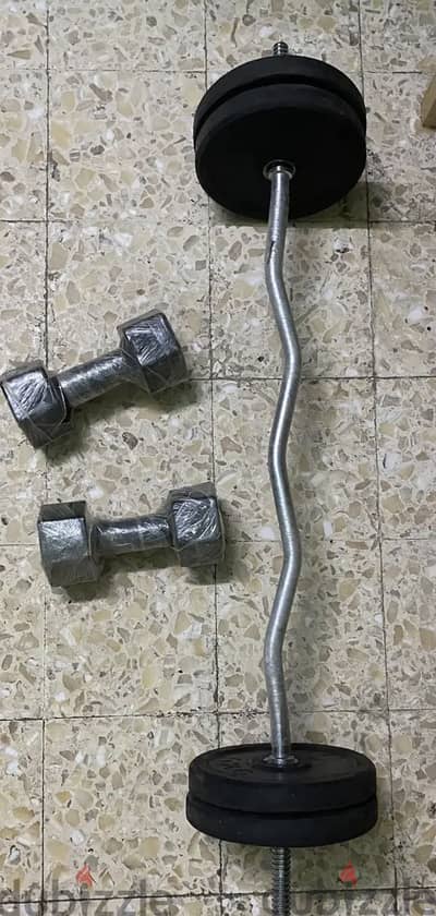 بار - ٤ طارات - ٢ دمبل