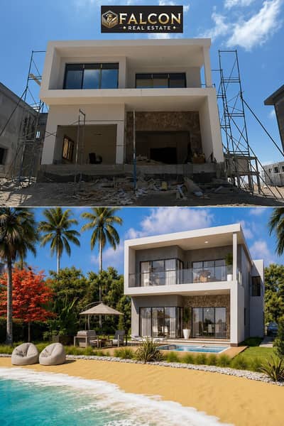 فيلا 200 متر من البحر Sea View للبيع في Dose الساحل الشمالي راس الحكمة بجوار لافيستا  وأمواج North Coast Ras El Hekma next  La Vista