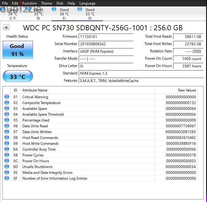 ssd nvme 256 1