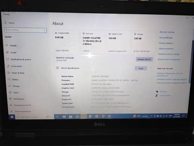 لاب توب dell latitude 5580 بحالة الزيرو معالج i7 جيل سابع هارد ssd 256