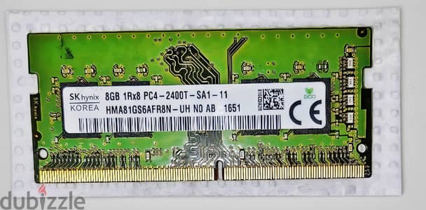 RAM DDR4 8GB Laptop  - متاح 3 قطع
